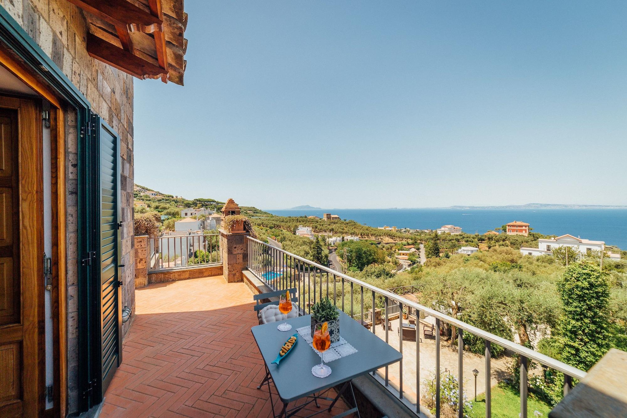 Villa Carolina Sorrento Private Heated Mini Pool And Sea View Villa *
